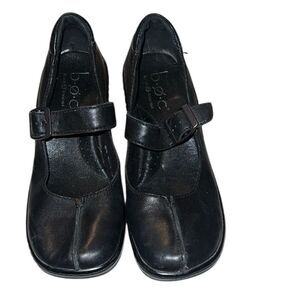 BOC  Black Leather Mary Jane Shoes Size 6